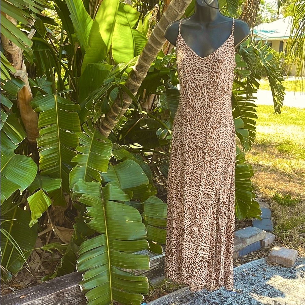 Jessica Simpson leopard print slip dress